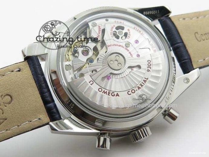 0505 DailyWear Speedmaster ’57 SS Chrono AXF Best Edition Blue Dial on Blue Leather Strap A 8279